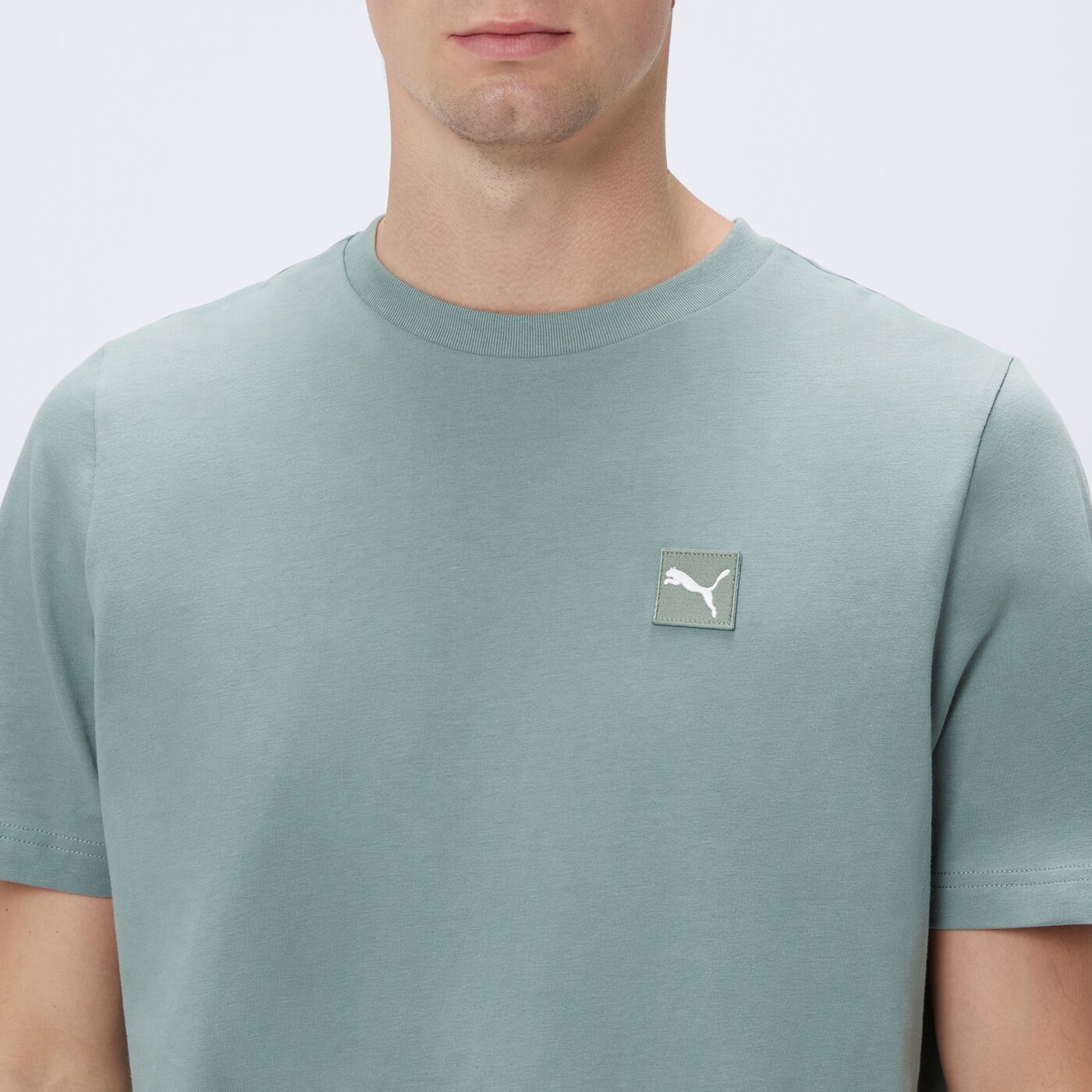 Koszulka męska PUMA T-SHIRT ESS ELEVATED 68472630 kolor zielony