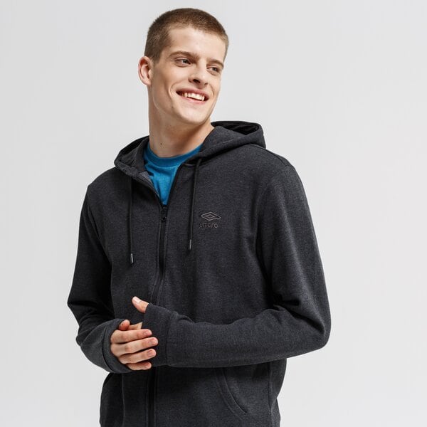Bluza męska UMBRO BLUZA ROZPINANA Z KAPTUREM BASIL ul39blm16001 kolor szary