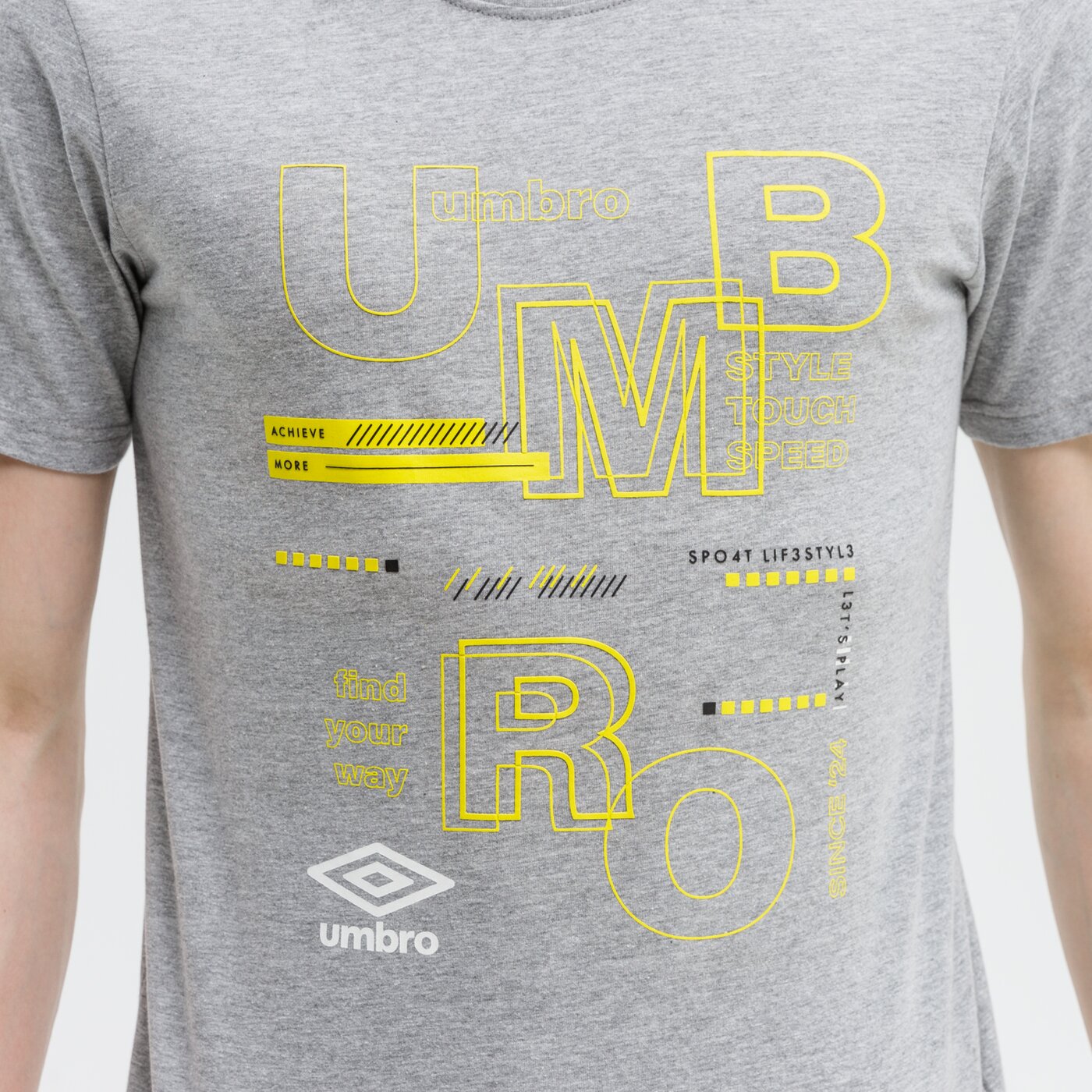Koszulka męska UMBRO T-SHIRT SARY ul121tsm96001 kolor szary