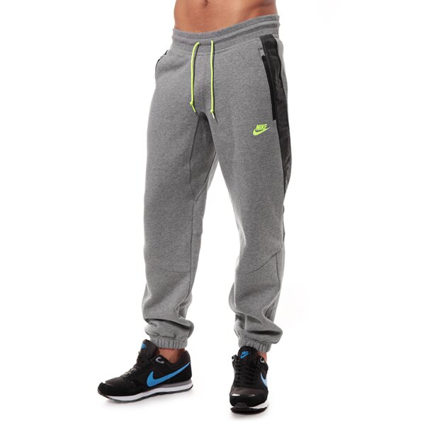 Spodnie dresowe męskie NIKE SPODNIE HYBRID CUFF PANT 614526091 kolor szary