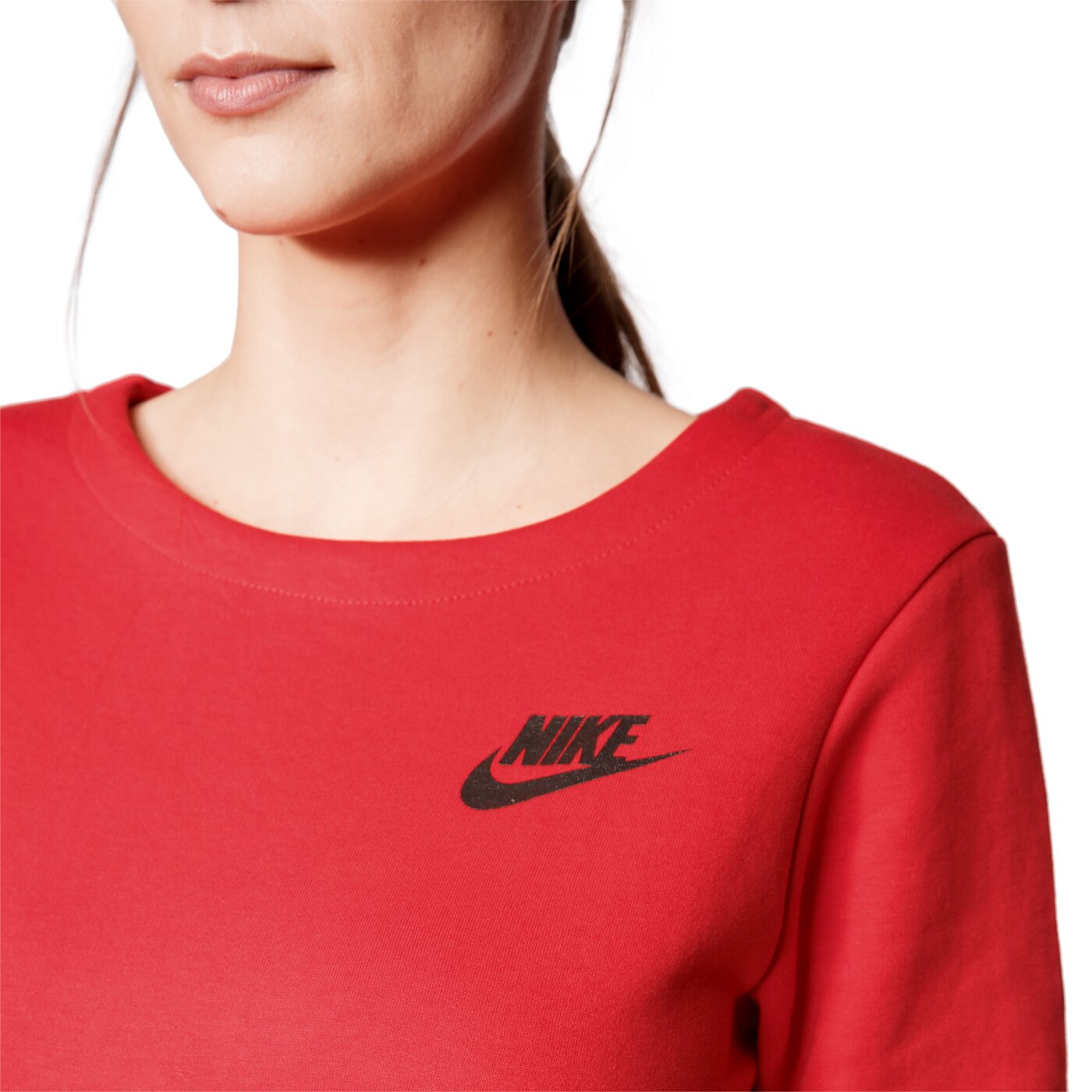 Bluza damska NIKE BLUZA W NSW AV15 FLC CRW 804016657 kolor czerwony