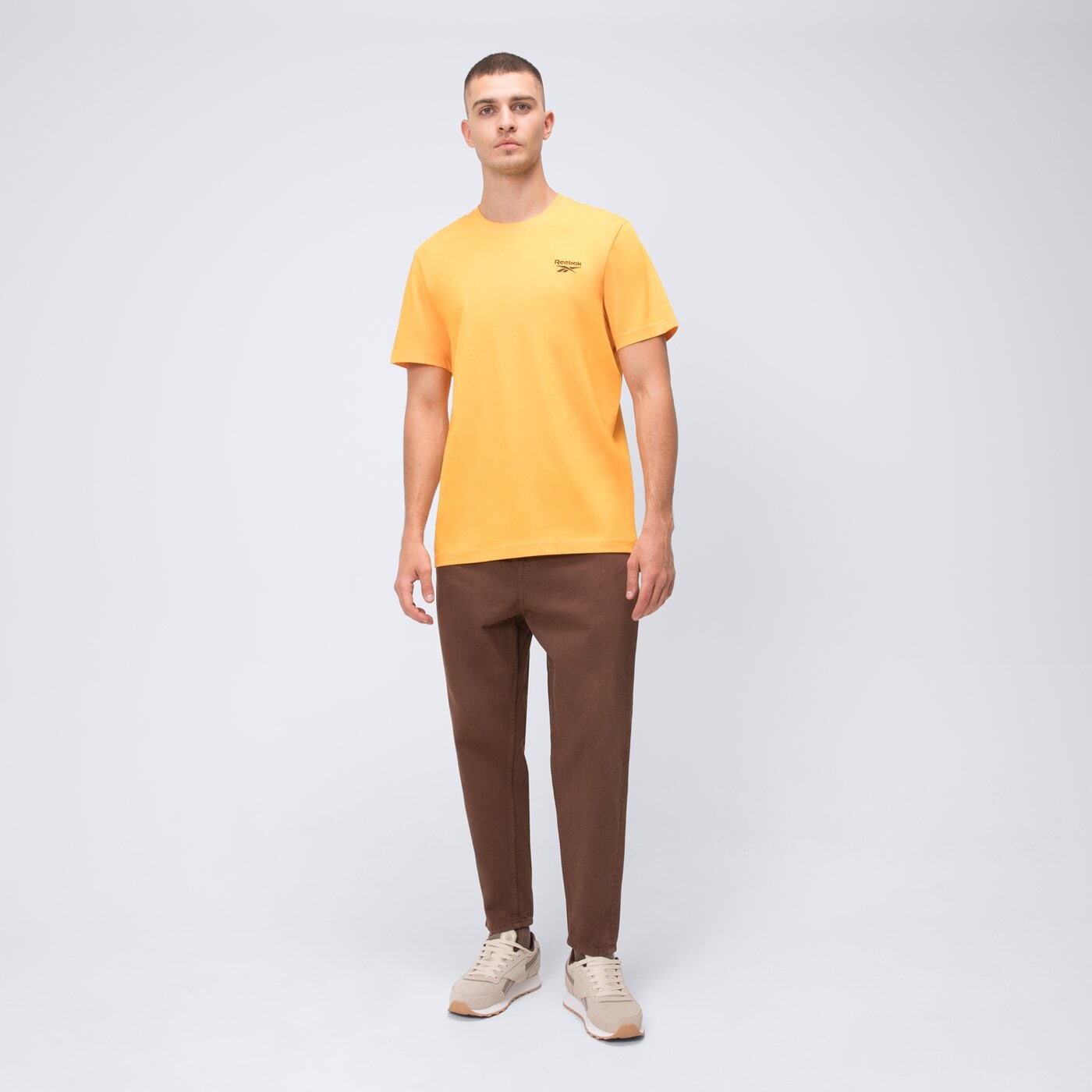 Koszulka męska REEBOK T-SHIRT IDENTITY SMALL LOGO TEE 100216173 kolor pomarańczowy