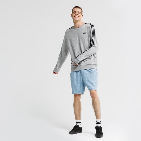 Bluza męska ADIDAS BLUZA E 3S CREW FT du0486 kolor szary