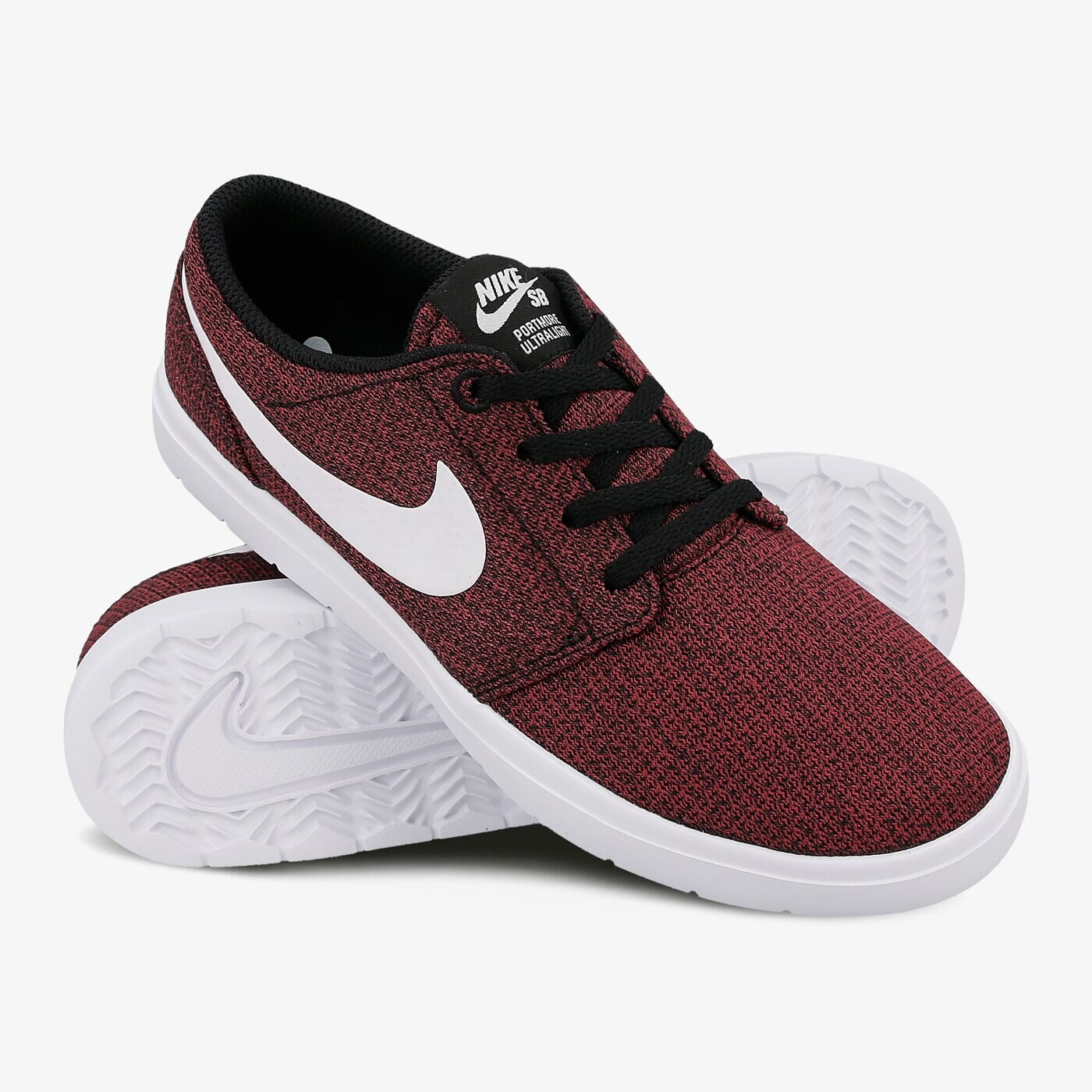 Buty dziecięce NIKE PORTMORE II ULTRALIGHT BG 905211004 kolor bordowy