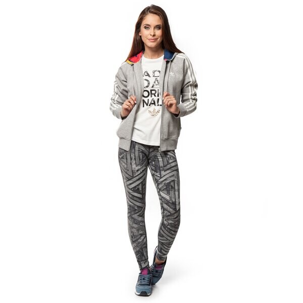 Spodnie dresowe damskie REEBOK SPODNIE OS NYLUX TIGHTG ai6766 kolor szary
