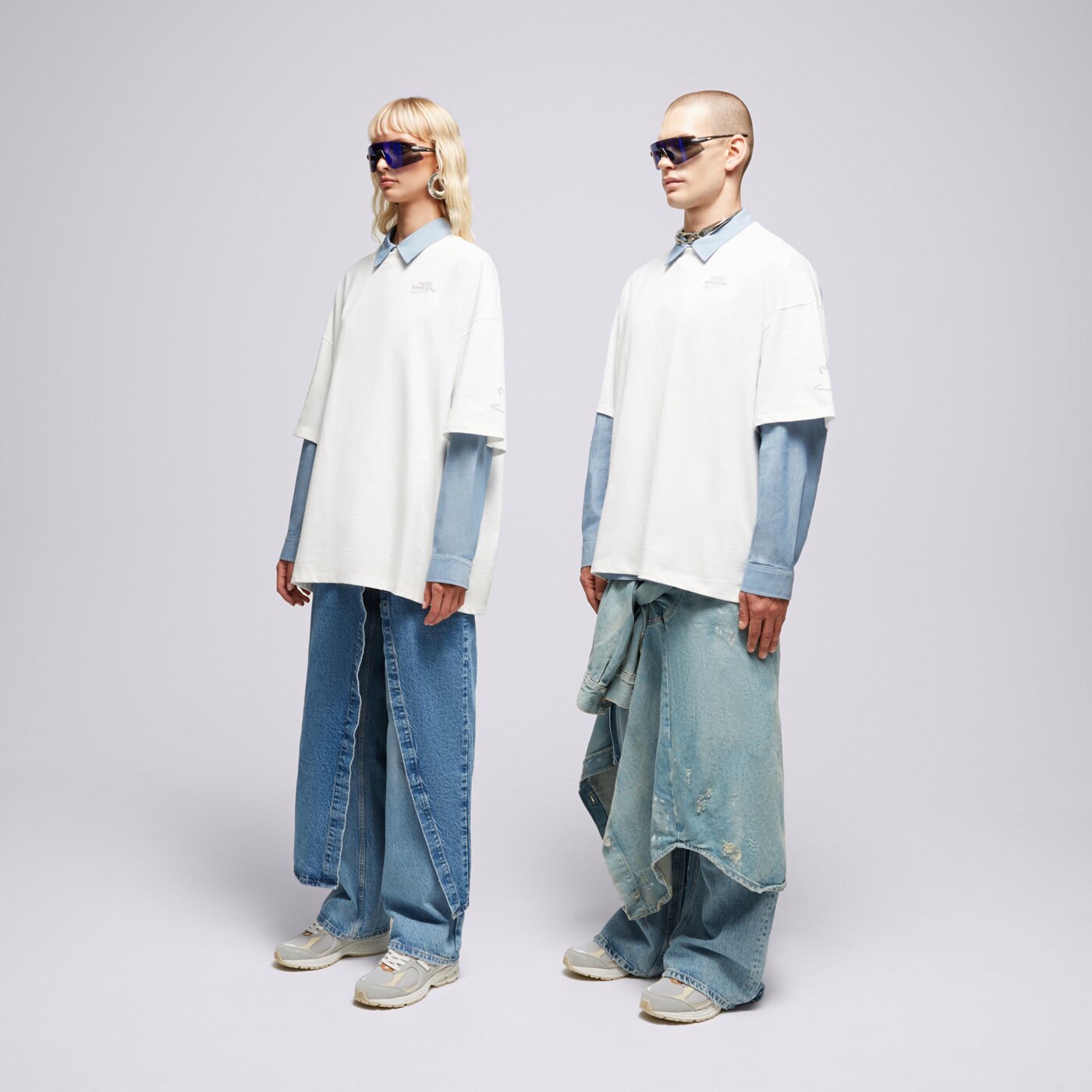 S.NOW JOB SIZEER T SHIRT “MAYBE”-NATURAL WHITE si123tsu50001 kolor biały