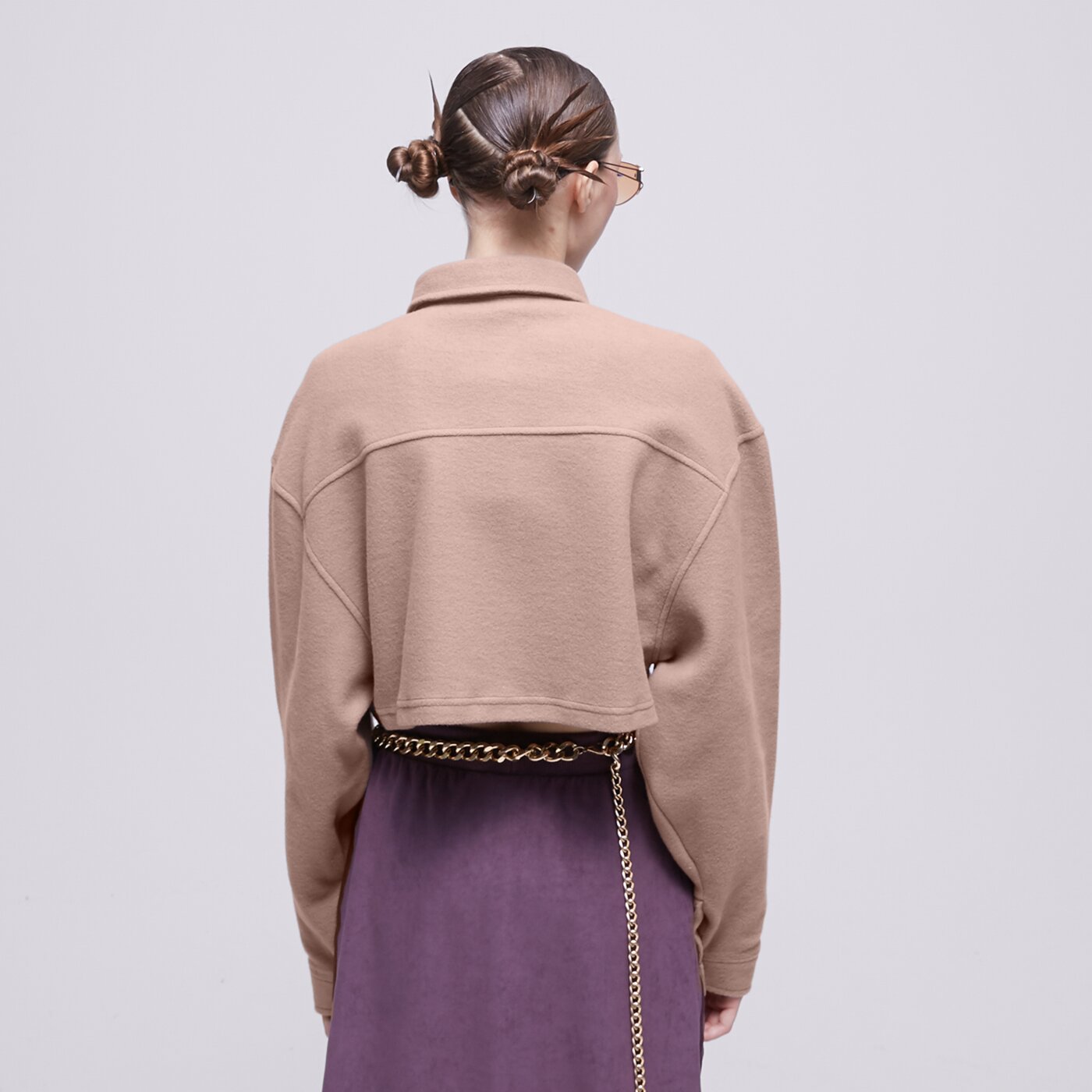 Bluza damska REEBOK BLUZA CL WDE FLEECE LAYER hs0388 kolor brązowy