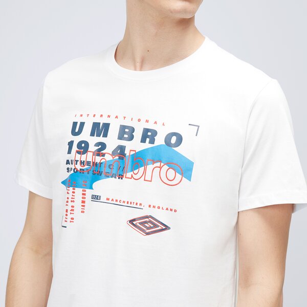 Koszulka męska UMBRO T-SHIRT GANO ul123tsm04002 kolor biały