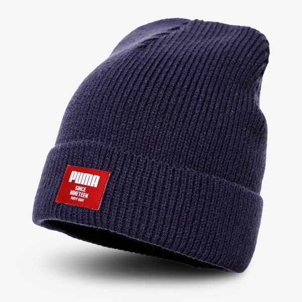 Czapka zimowa damska PUMA CZAPKA ZIMOWA RIBBED CLASSIC BEANIE 2170902 kolor granatowy