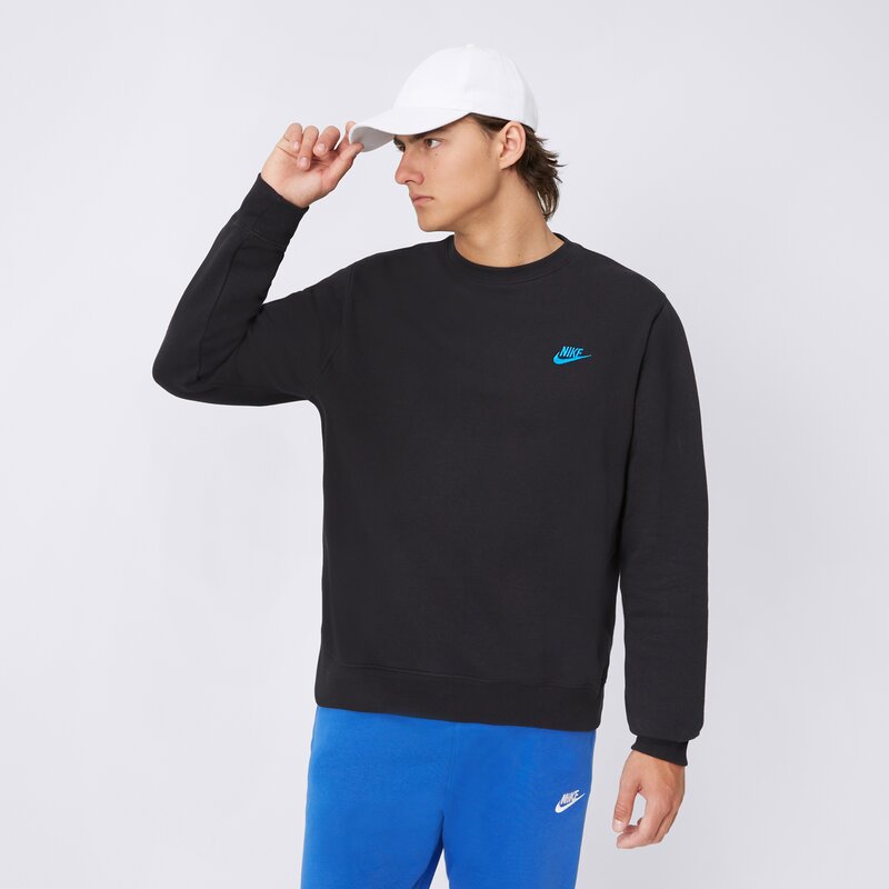 NIKE BLUZA FDTN CREW BLK/BLU SWEATSHIRT