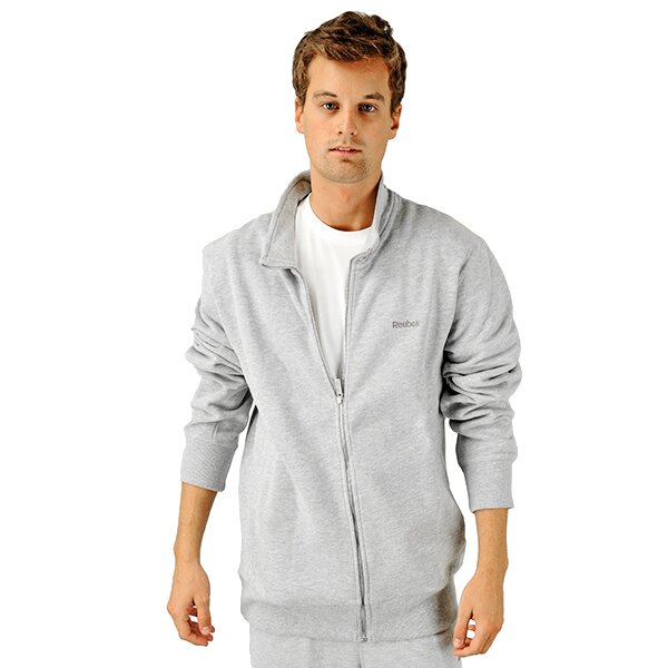 Bluza męska REEBOK POLAR CORE FLEECE FZ RBK MED. GREY HEATHER w07788 kolor szary