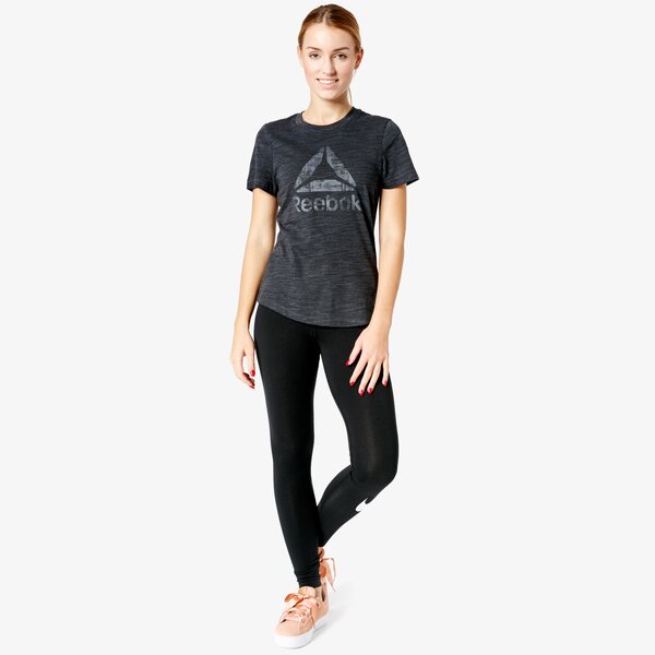 Koszulka damska REEBOK T-SHIRT SS EL MARBLE LOGO d95551 kolor czarny
