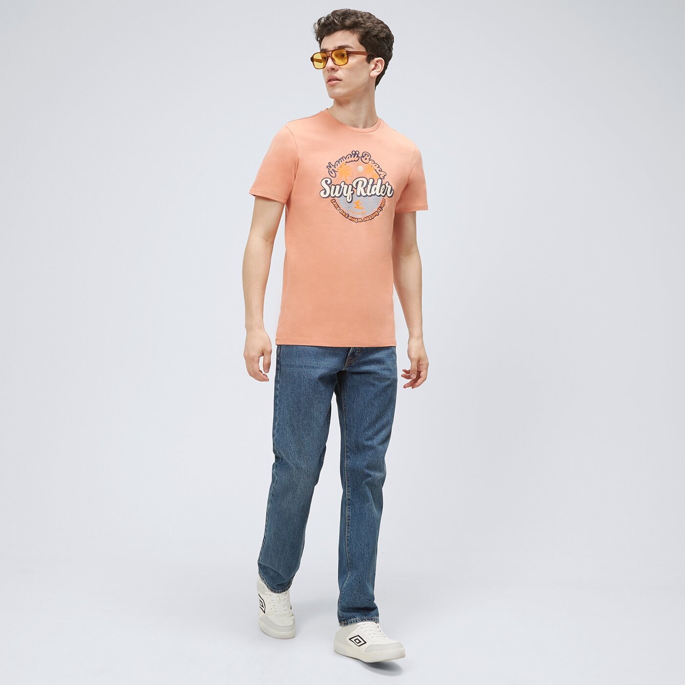 Koszulka męska UP8 T-SHIRT BRANCO up123tsm30001 kolor różowy