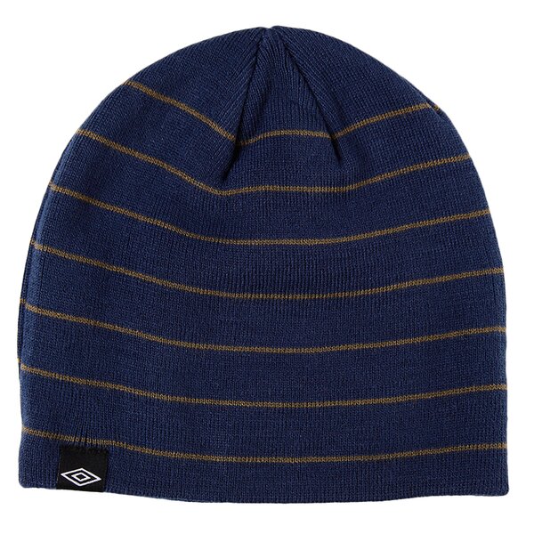 Czapka zimowa damska UMBRO CZAPKA NARROW STRIPES BEANIE NAVY ul33cau31 kolor granatowy