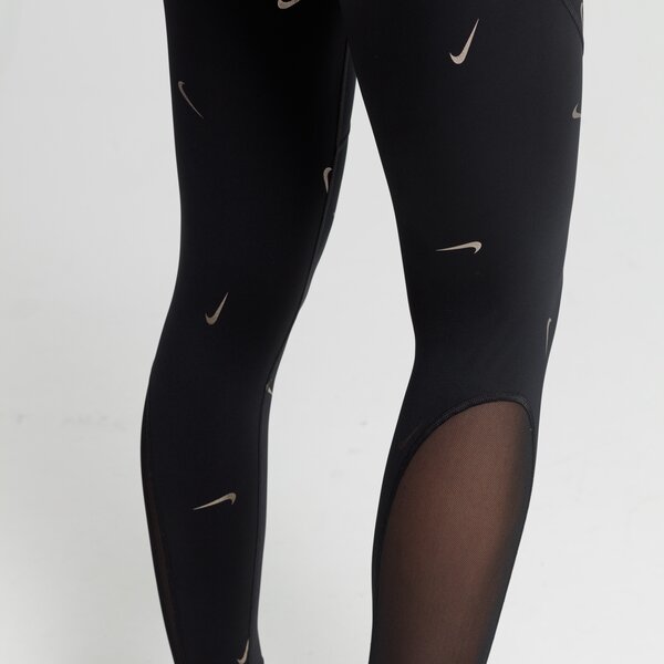Spodnie dresowe damskie NIKE LEGGINGS W NP AOP MTLC SWSH aq0082-010 kolor czarny