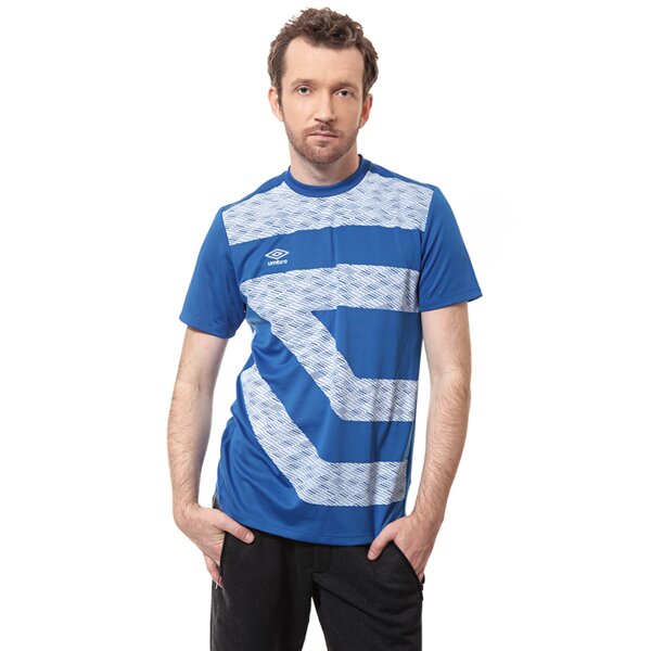 Koszulka męska UMBRO T-SHIRT TRAINING DIAMOND GRAPHIC POLY TEE 62571u030 kolor szary