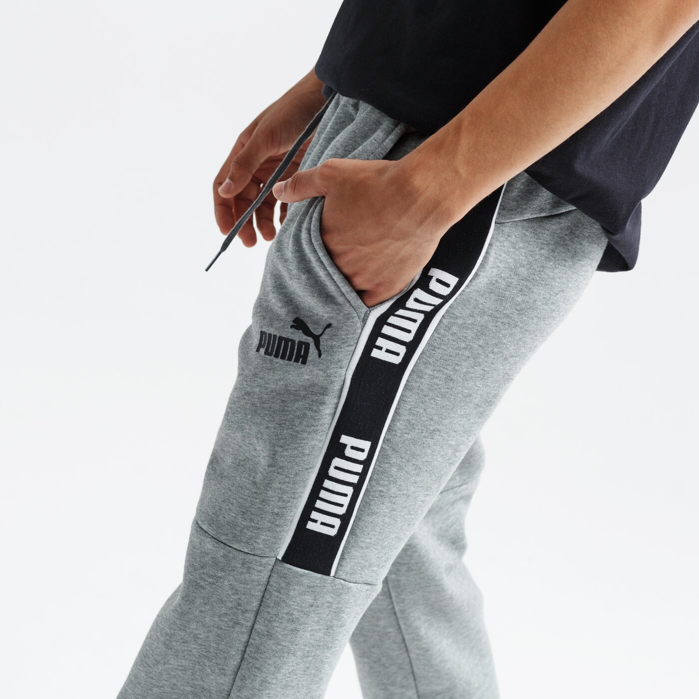 Spodnie dresowe męskie PUMA SPODNIE AMPLIFIED FL 58043603 kolor szary