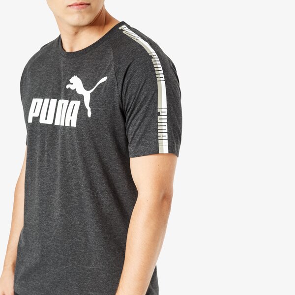 Koszulka męska PUMA T-SHIRT SS ELEVATED ESS TAPE LOGO 85258907 kolor czarny