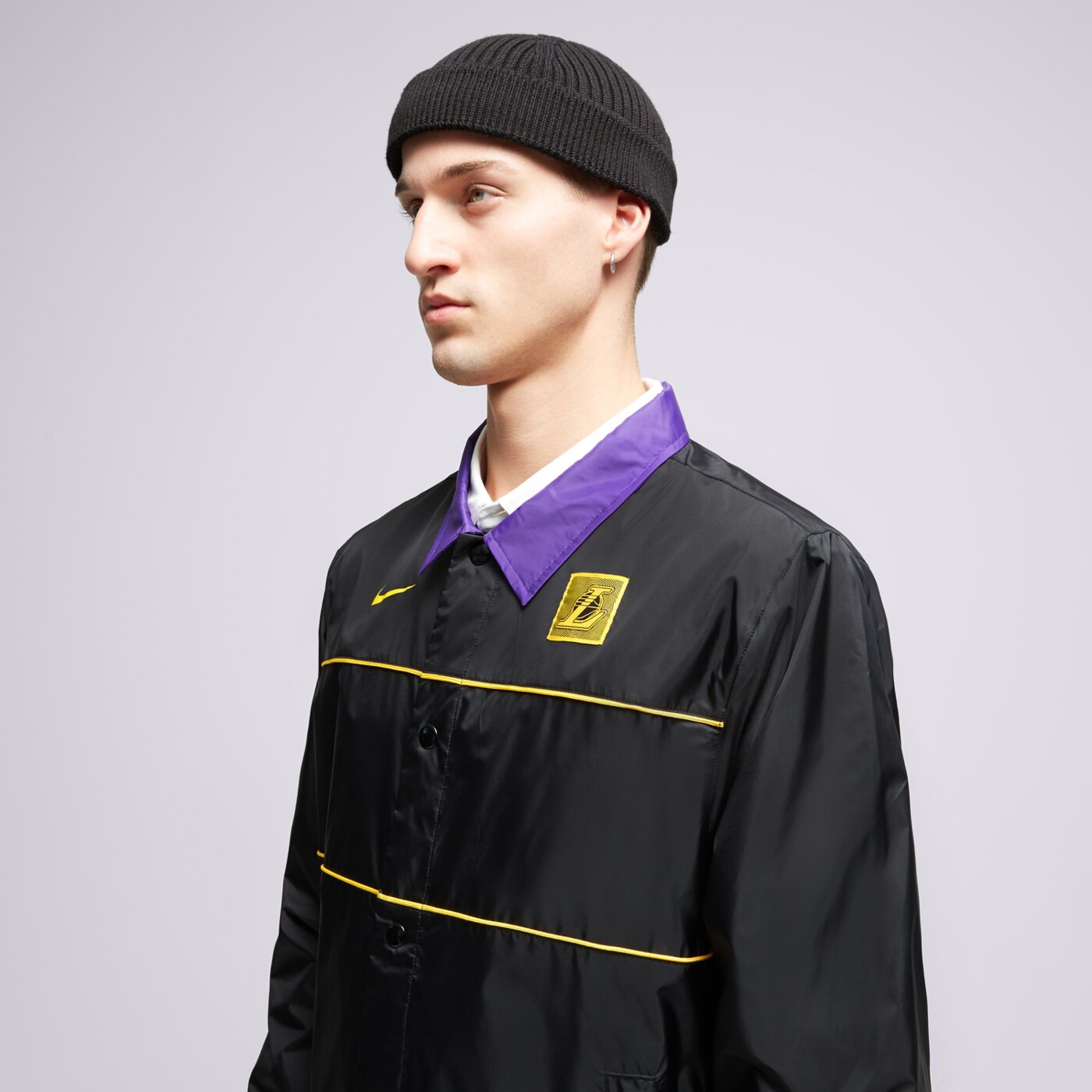 Kurtka przejściowa męska NIKE KURTKA LAL MNK JKT LTWT CTS NBA dx9839-010 kolor czarny