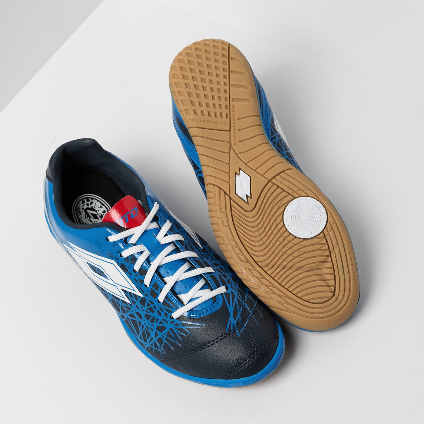 Buty piłkarskie dla dzieci LOTTO LZG 700 IX ID JR s9681 kolor niebieski