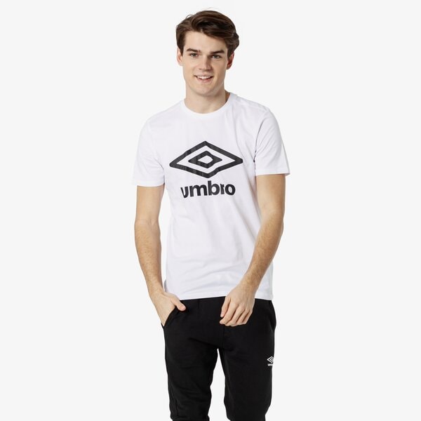 Koszulka męska UMBRO T-SHIRT SS FW LARGE LOGO COTTON 65352u-13v kolor biały