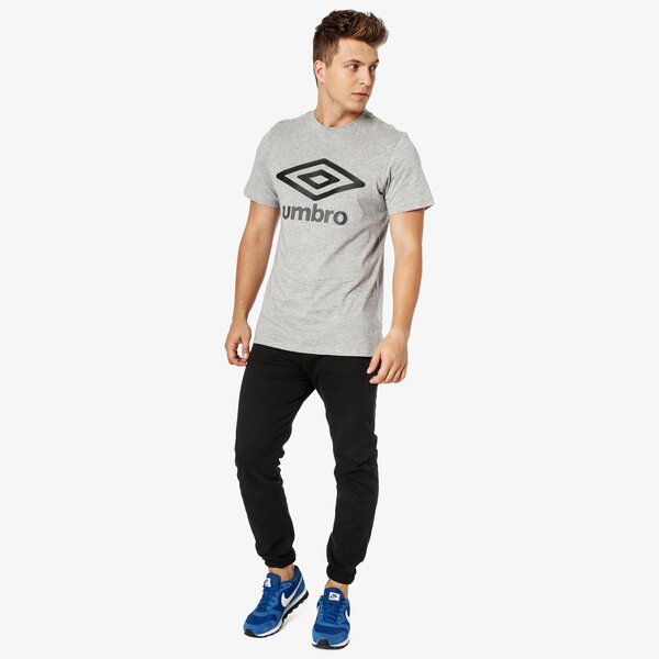 Koszulka męska UMBRO T-SHIRT SS LARGE LOGO 65470u-hex kolor szary