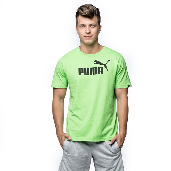 Koszulka męska PUMA T-SHIRT ESS NO.1 LOGO TEE 83185467 kolor zielony