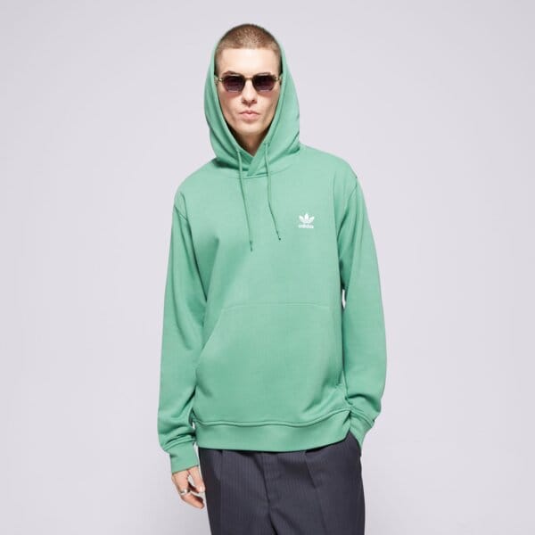 Bluza męska ADIDAS BLUZA Z KAPTUREM ESS HD ix7671 kolor zielony