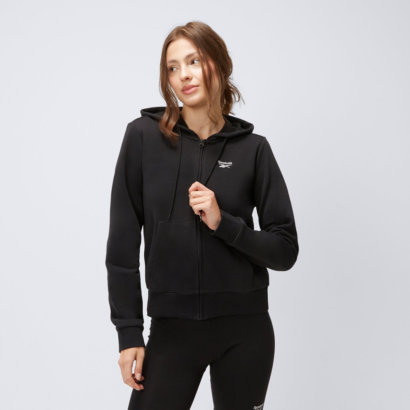 Bluza damska REEBOK BLUZA ROZPINANA Z KAPTUREM RI SL FT FZ 100071705 kolor czarny