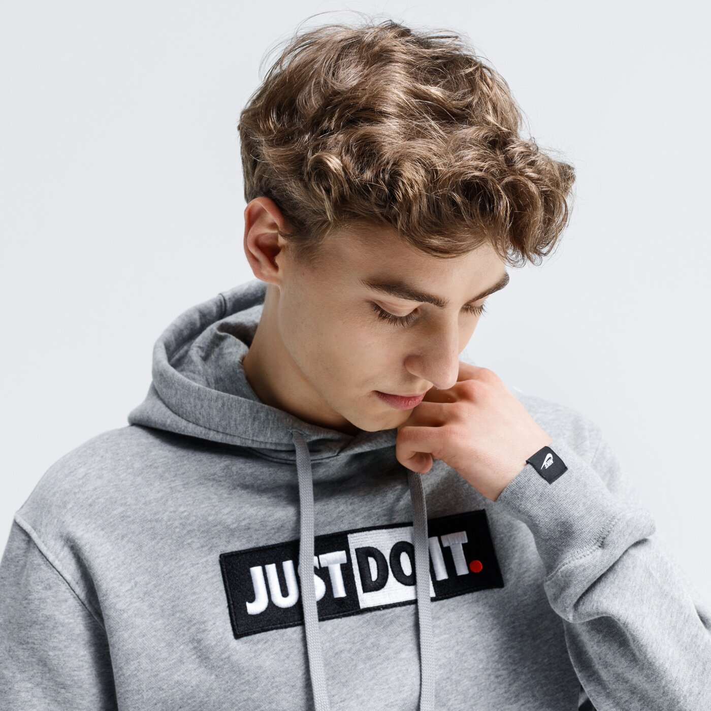 Bluza męska NIKE BLUZA Z KAPTUREM SPORTSWEAR JDI cj4775-063 kolor szary