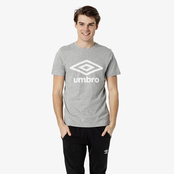 Koszulka męska UMBRO T-SHIRT SS FW LARGE LOGO COTTON 65352u-263 kolor szary