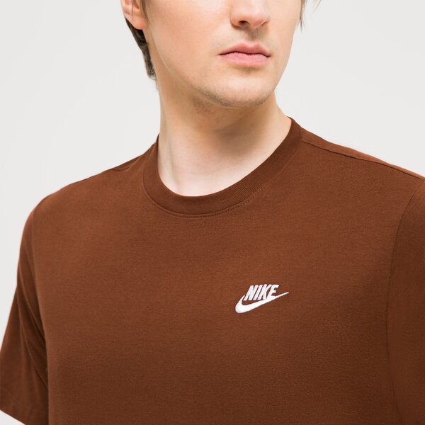 Koszulka męska NIKE T-SHIRT SPORTSWEAR CLUB ar4997-259 kolor brązowy