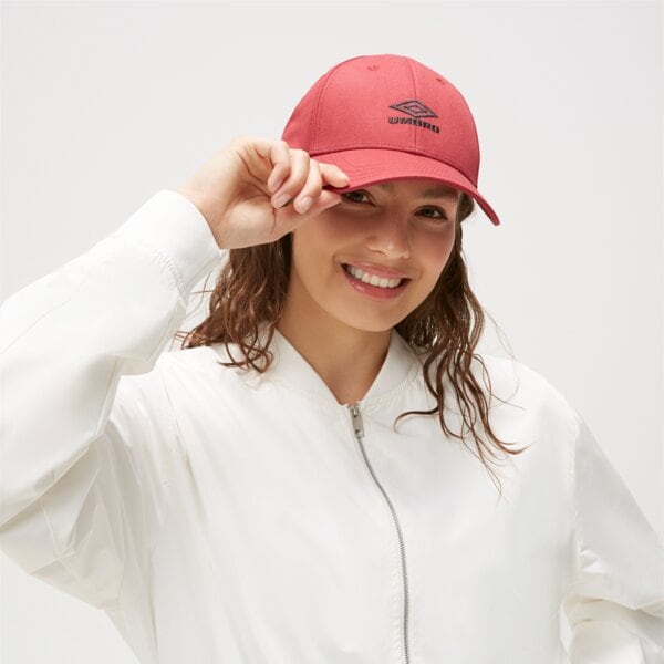 Czapka z daszkiem damska UMBRO CZAPKA LIFESTYLE LOGO 65885u-lbe kolor bordowy