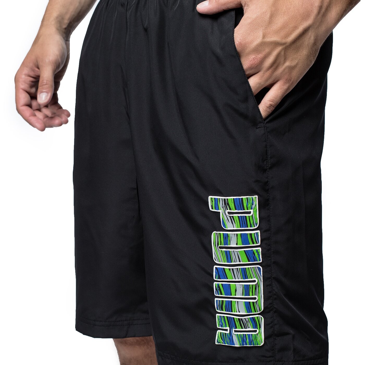 Spodenki męskie PUMA SZORTY FUN SUMMER WOVEN 83659701 kolor czarny