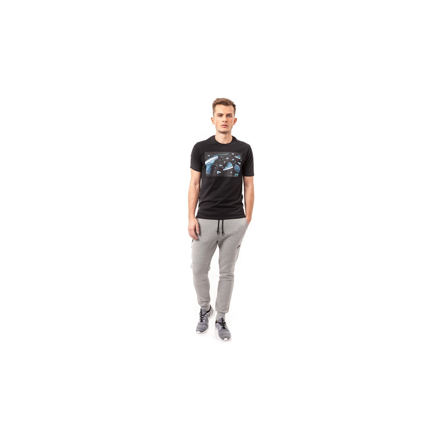 Koszulka męska NIKE T-SHIRT TEE-FORCE IN  SPACE 644384010 kolor czarny