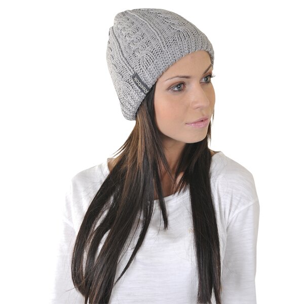 Czapka zimowa damska REEBOK CZAPKA Z BI CABLE HAT TIN GREY w36768 kolor szary