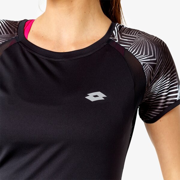 Koszulka damska LOTTO T-SHIRT SS X-FIT II PRT 2 RGL PL W 210506-1cl kolor czarny