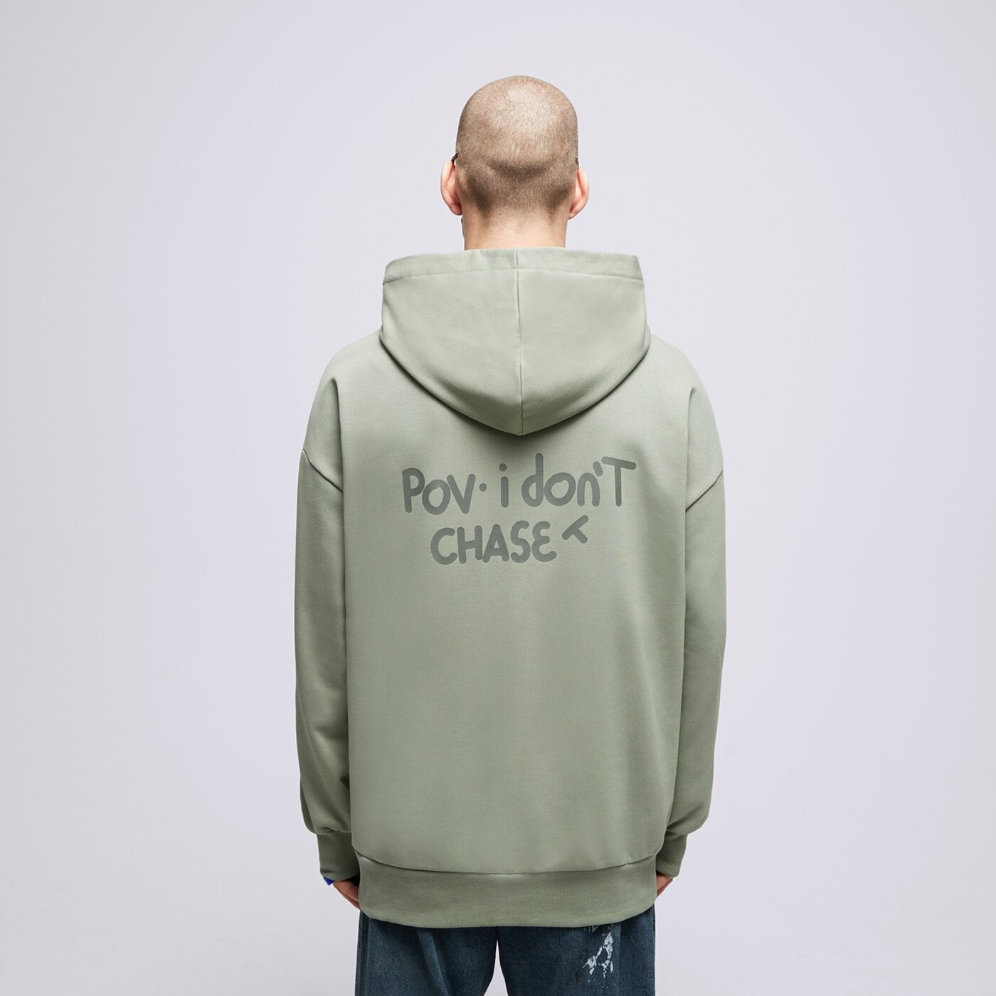S.NOW JOB SIZEER HOODIE “POV” OLIVE si123blu50003 kolor zielony