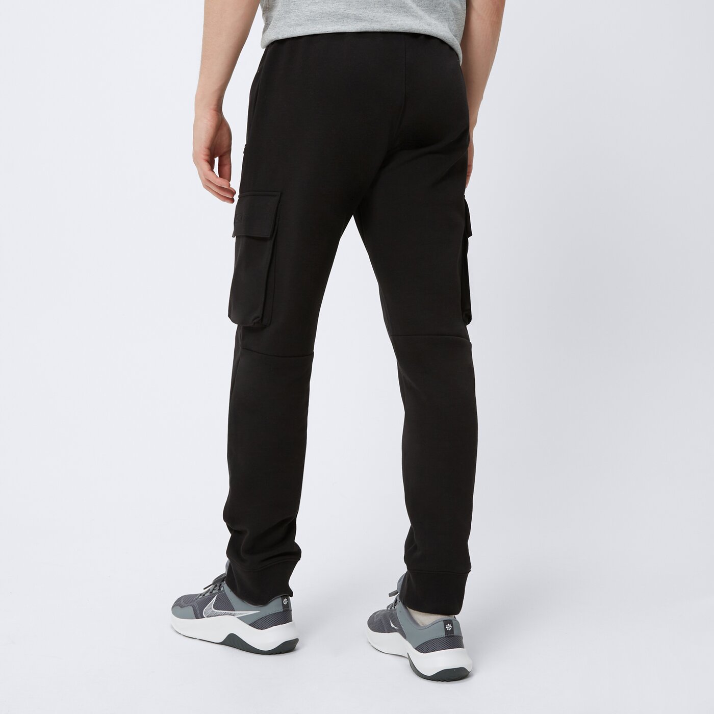 Spodnie dresowe męskie CHAMPION SPODNIE RIB CUFF CARGO PANT 219898kk001 kolor czarny