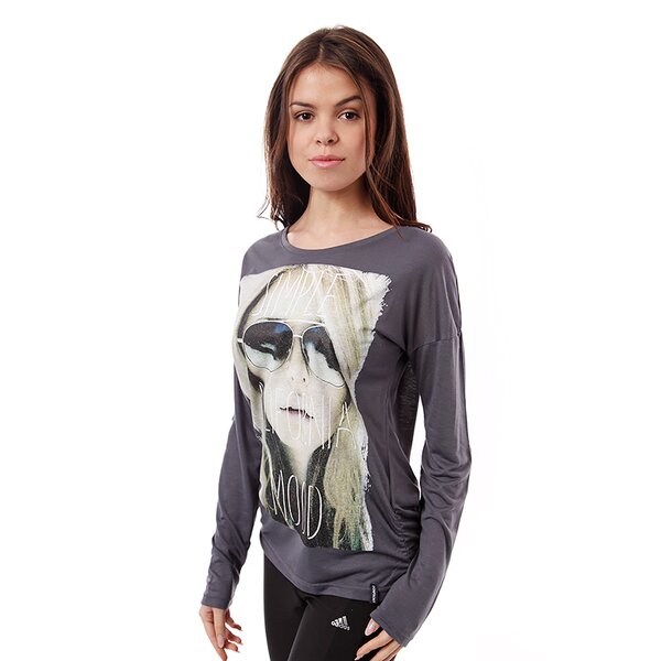 Koszulka damska CONFRONT T-SHIRT L\S LABELLA cfv14tsd02002 kolor szary