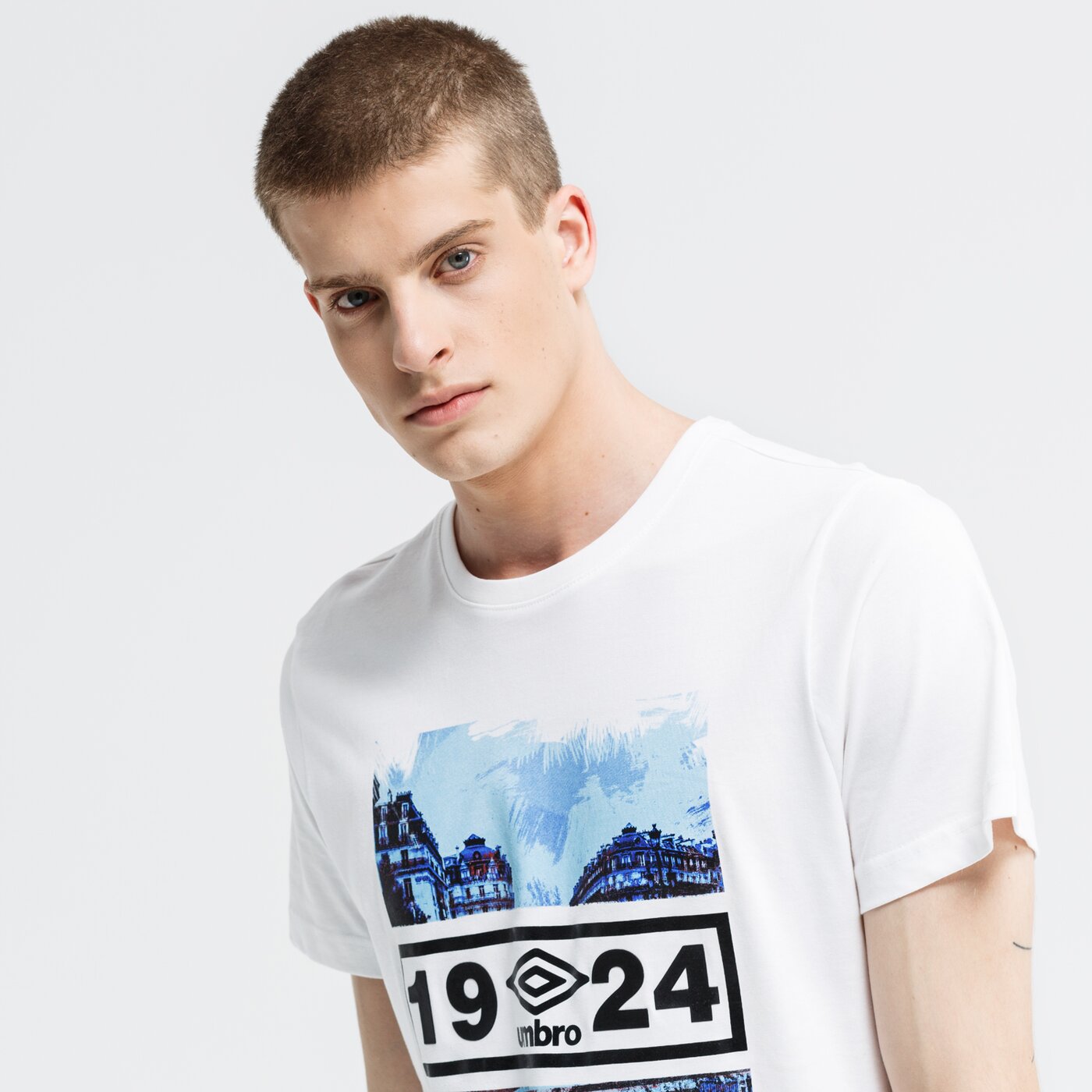 Koszulka męska UMBRO T-SHIRT LAWRENCE ul39tsm28001 kolor biały