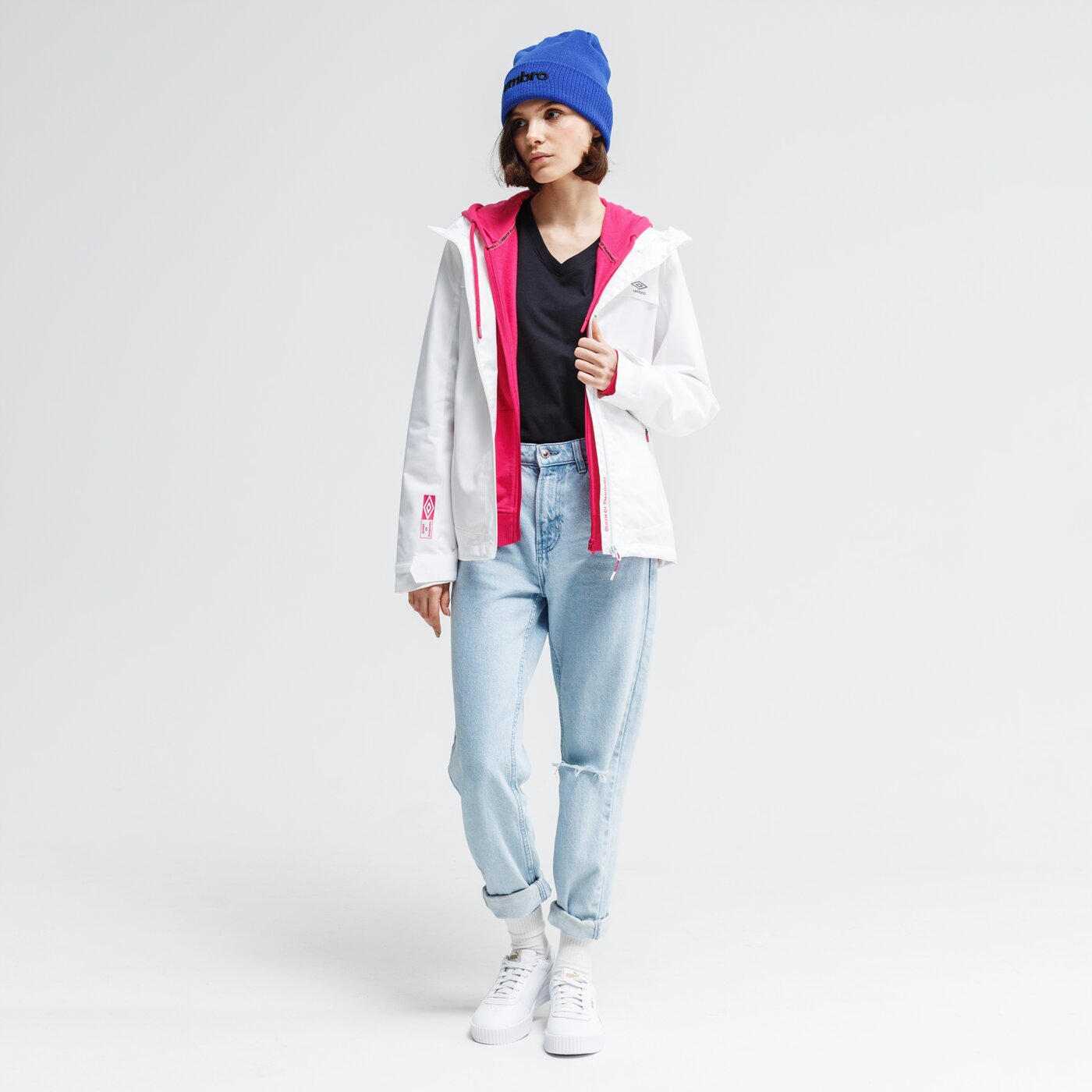 Kurtka przejściowa damska UMBRO KURTKA BENINA ul120kud02001 kolor biały