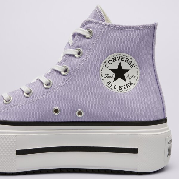 Buty sportowe damskie CONVERSE CHUCK TAYLOR ALL STAR LIFT DOUBLE STACK a15206c kolor fioletowy