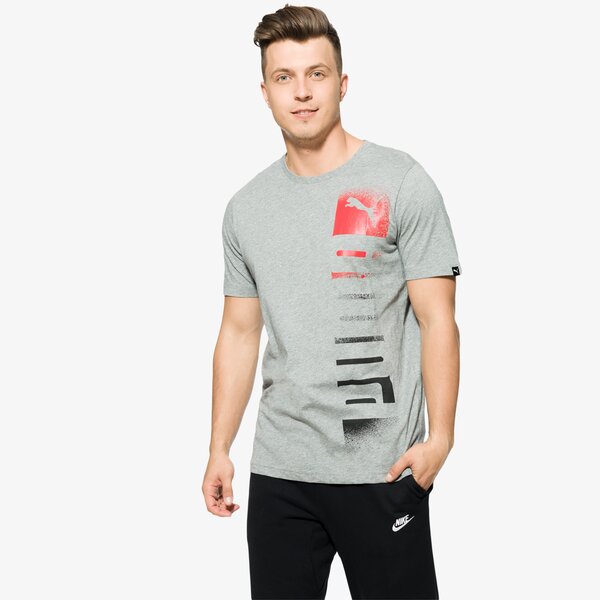 Koszulka męska PUMA T-SHIRT SS BRAND 5 57348103 kolor szary