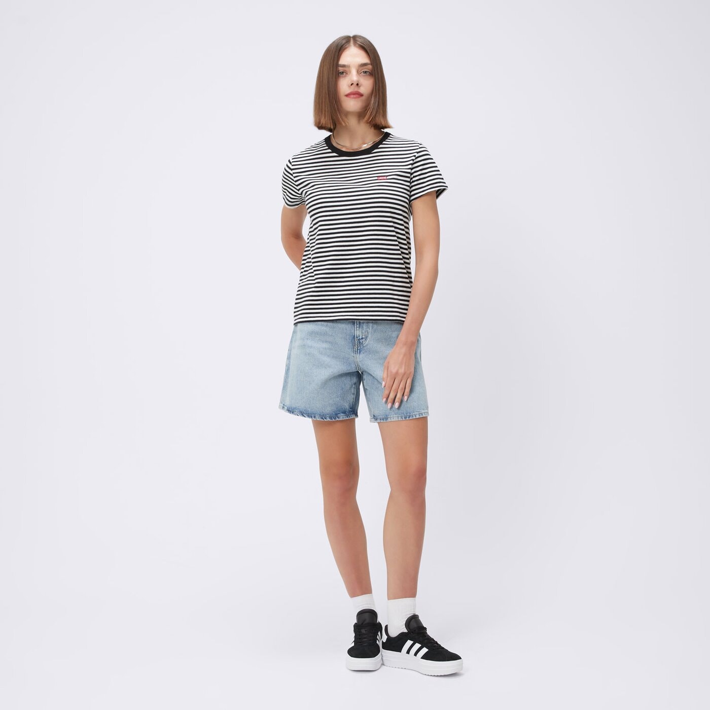 Koszulka damska LEVI'S T-SHIRT PERFECT TEE 39185-0087 kolor szary