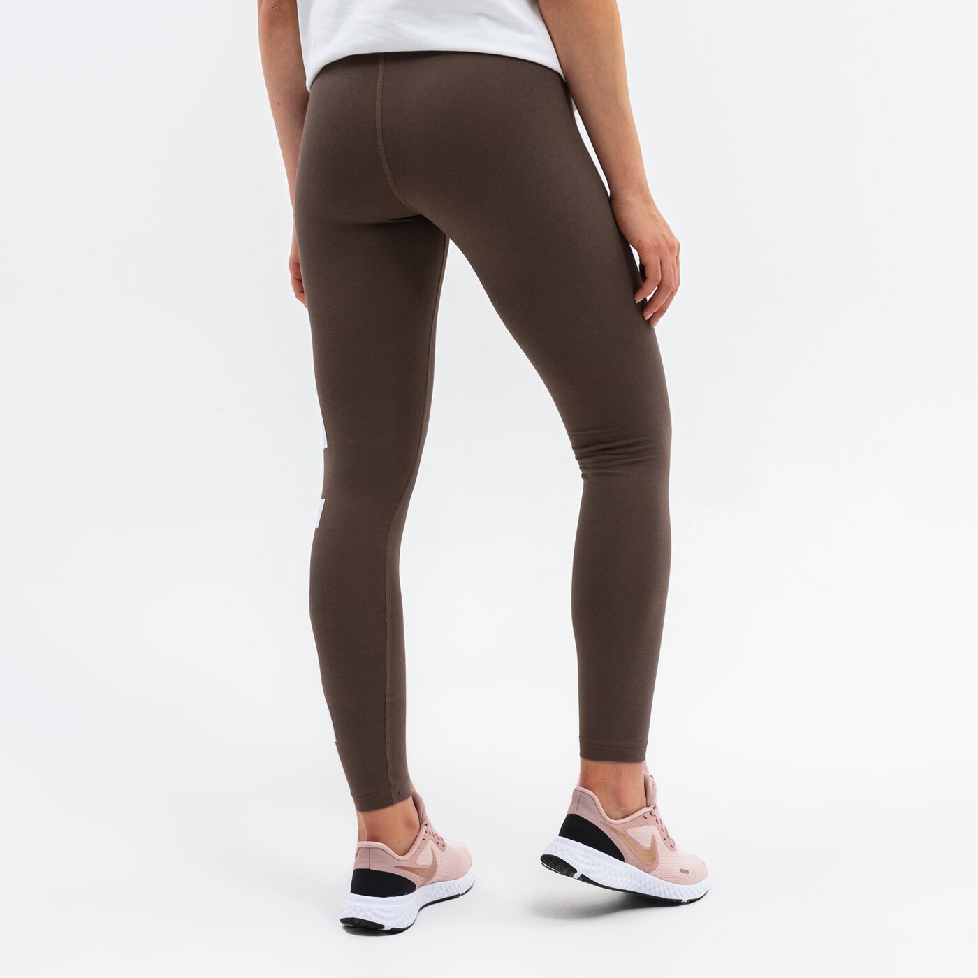 Spodnie dresowe damskie NIKE LEGGINGS SPORTSWEAR ESSENTIAL cz8534-004 kolor brązowy