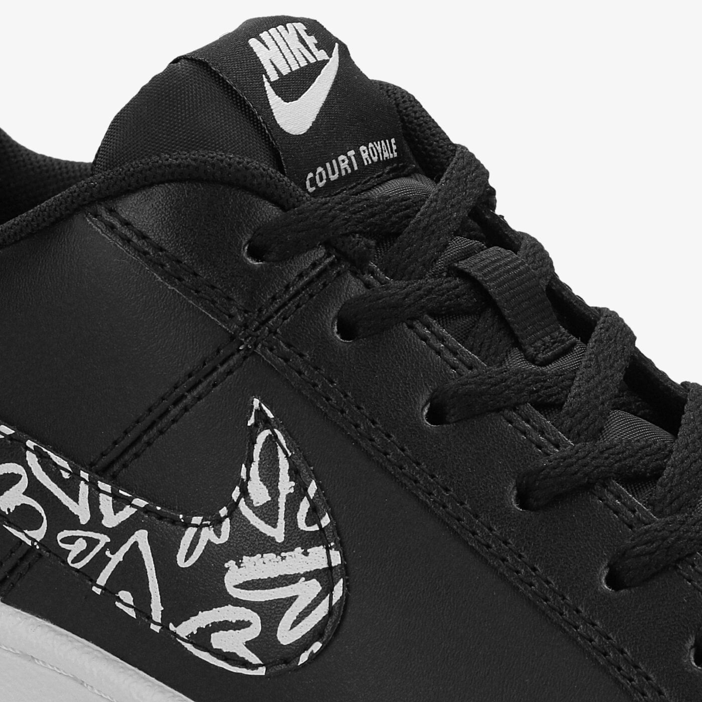 Buty dziecięce NIKE COURT ROYALE PRINT (GS) 845125-001 kolor czarny