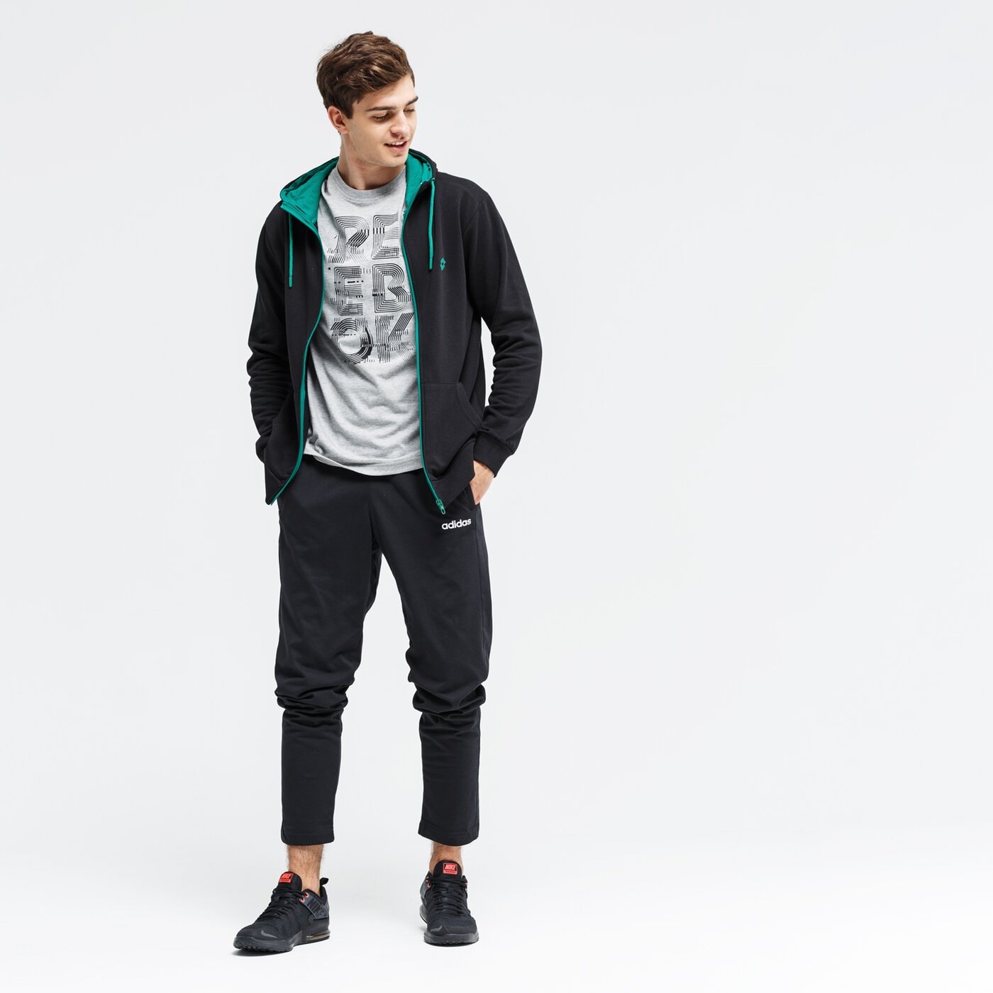 Koszulka męska REEBOK T-SHIRT GS FUTURISM CREW du4695 kolor szary