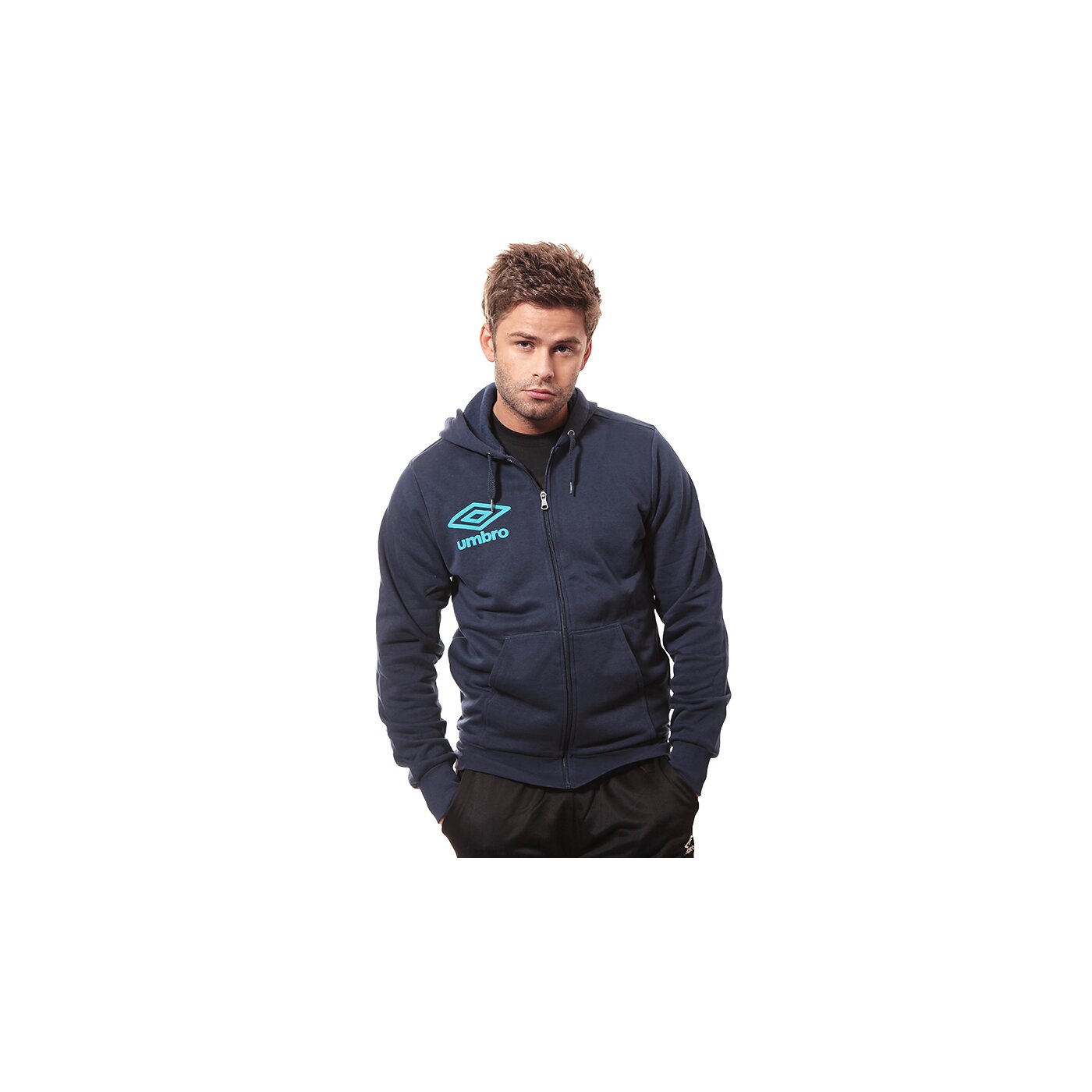 Bluza męska UMBRO BLUZA HOODED FULL ZIP JACKET 62586uy70 kolor granatowy