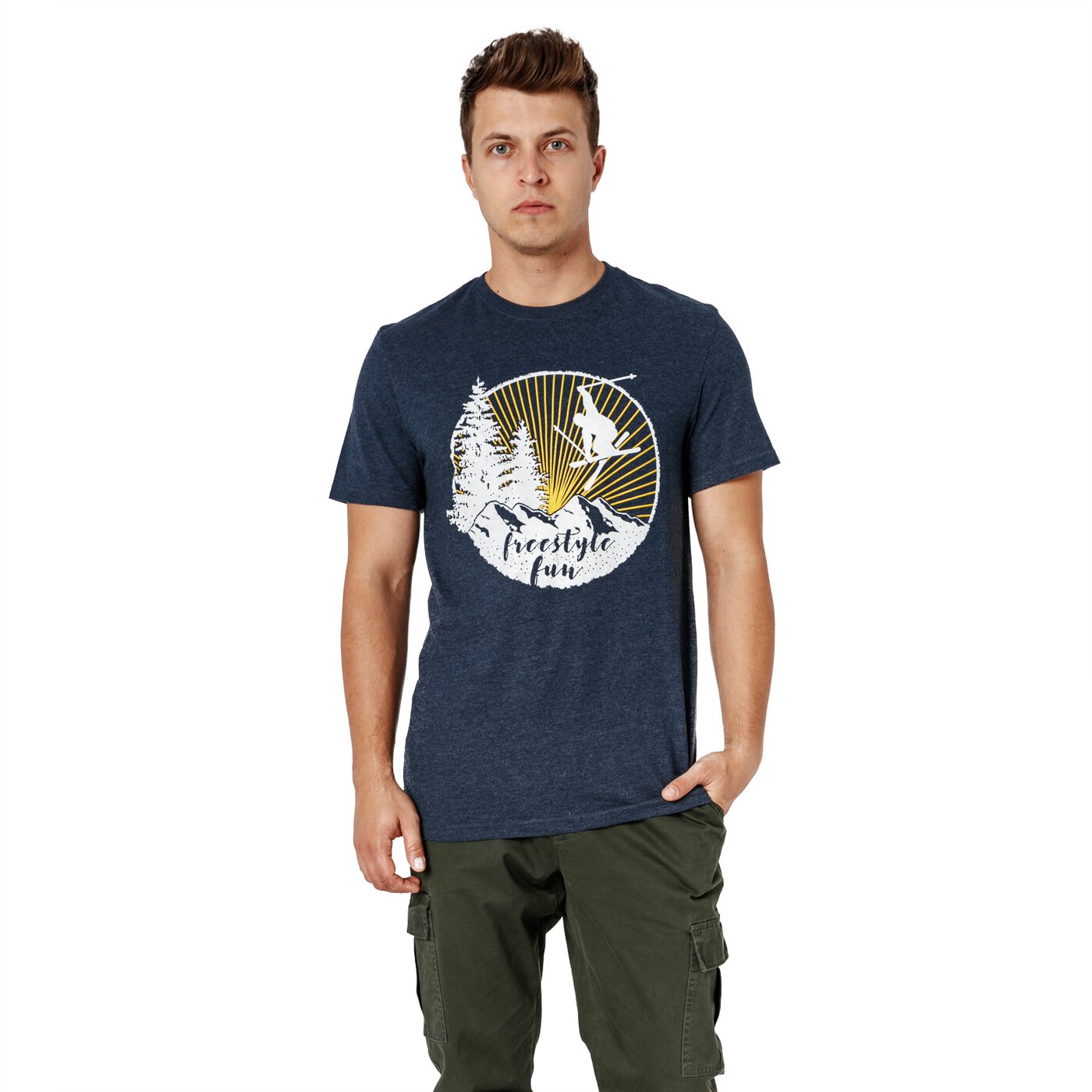 Koszulka męska LOTTO T-SHIRT SS FREESTYLE lo38tsm29001 kolor granatowy